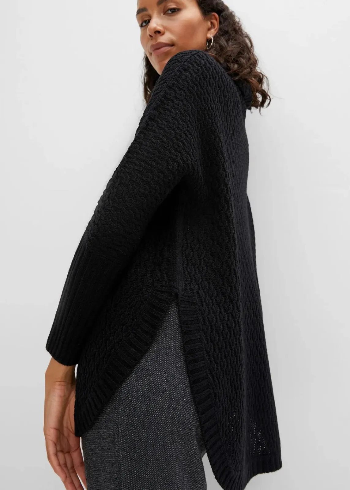 bonprix Pullover & Strickjacken|Strickmode^Oversize-Pullover schwarz