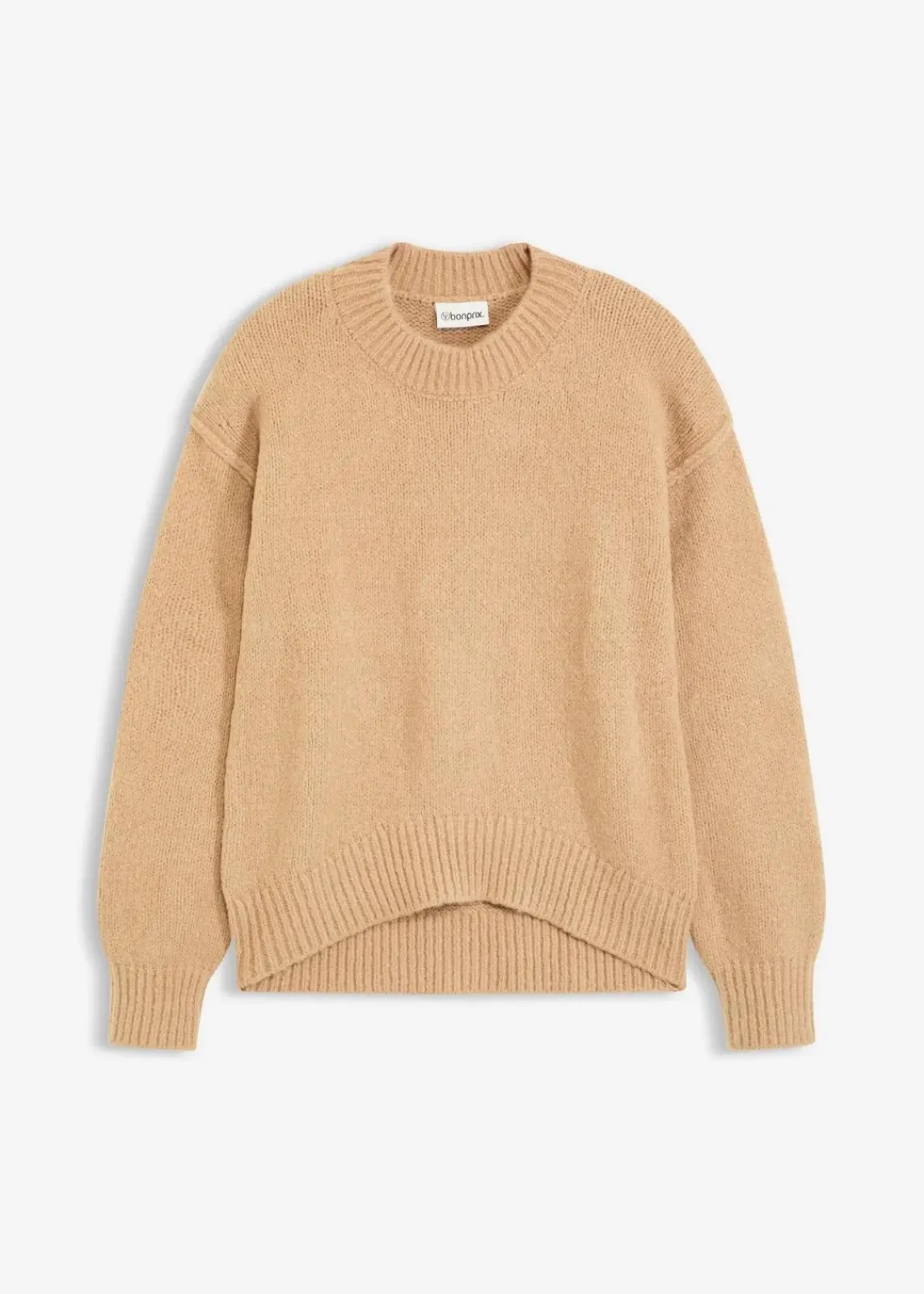 bonprix Bekleidung·Umstandsmode|Bekleidung·Jeans^Oversize-Pullover hellkhaki meliert