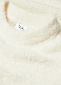 bonprix Bekleidung·Umstandsmode|Strickmode^Oversize-Pullover aus Flauschgarn wollweiß