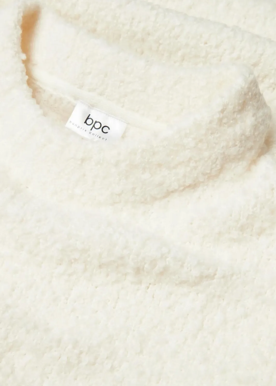 bonprix Bekleidung·Umstandsmode|Strickmode^Oversize-Pullover aus Flauschgarn wollweiß