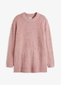 bonprix Pullover & Strickjacken|Bekleidung·Jeans^Oversize-Pullover aus Flauschgarn aschrosa