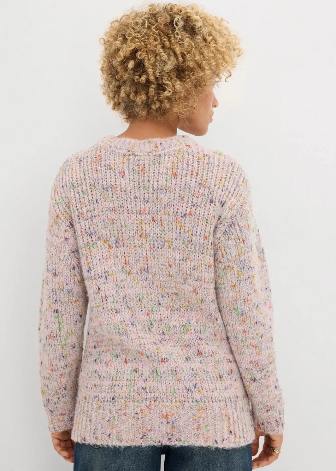 bonprix Bekleidung·Umstandsmode|Bekleidung·Jeans^Oversize-Pullover aus Noppengarn teerose meliert