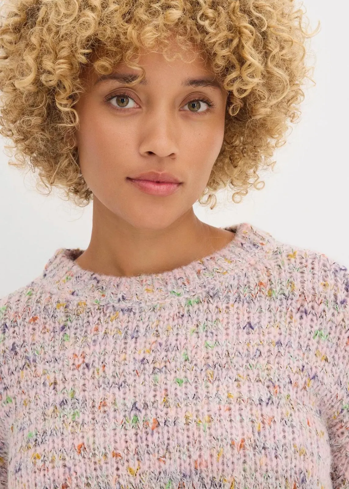 bonprix Bekleidung·Umstandsmode|Bekleidung·Jeans^Oversize-Pullover aus Noppengarn teerose meliert