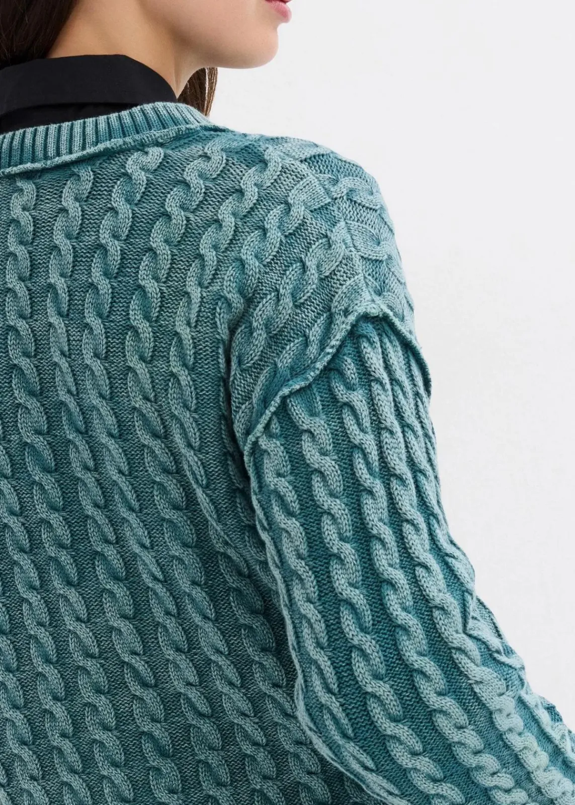 bonprix Strickmode|Pullover & Strickjacken^Oversize-Pullover aus reiner Baumwolle graugrün