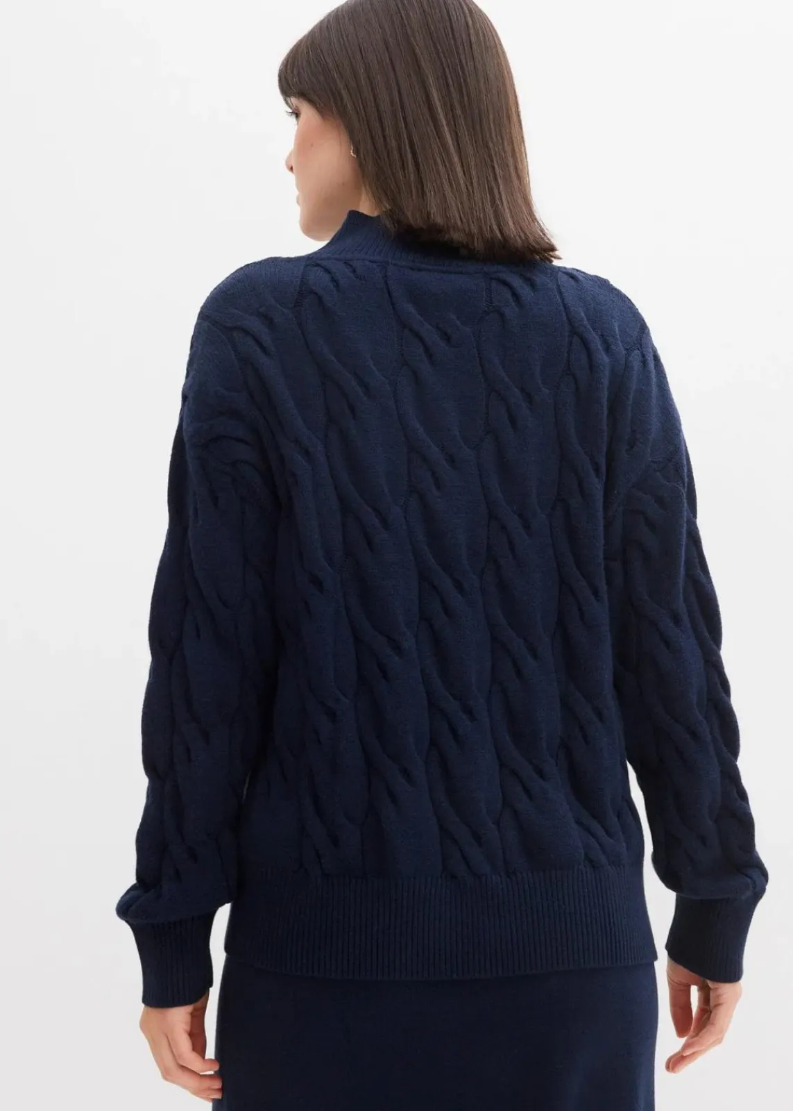 bonprix Bekleidung·Umstandsmode|Strickmode^Oversize-Pullover aus softem Viskose-Mix dunkelblau