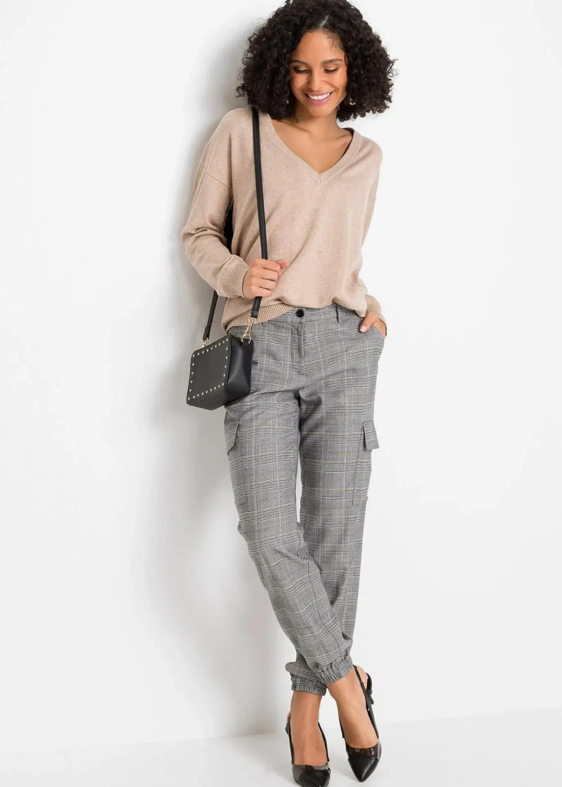 bonprix Bekleidung·Umstandsmode|Strickmode^Oversize-Pullover aus Viskose- mix beige meliert