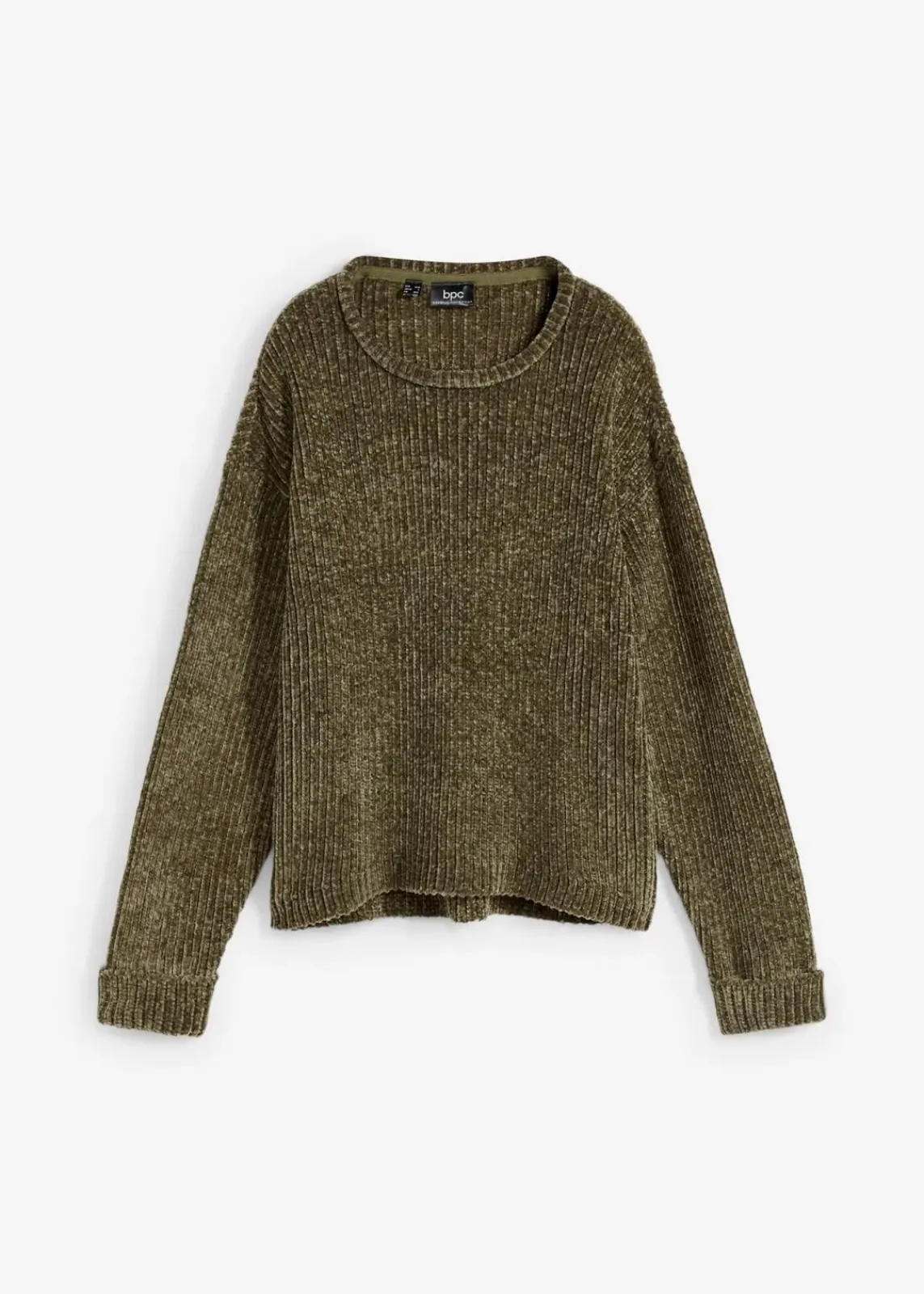 bonprix Bekleidung·Umstandsmode|Bekleidung·Jeans^Oversize-Pullover aus weichem Chenille dunkeloliv