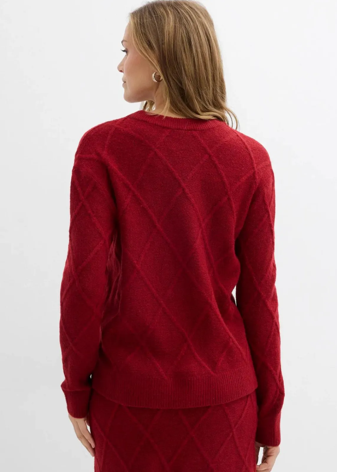 bonprix Bekleidung·Umstandsmode|Pullover & Strickjacken^Oversize-Pullover aus Zopfstrick abendrot