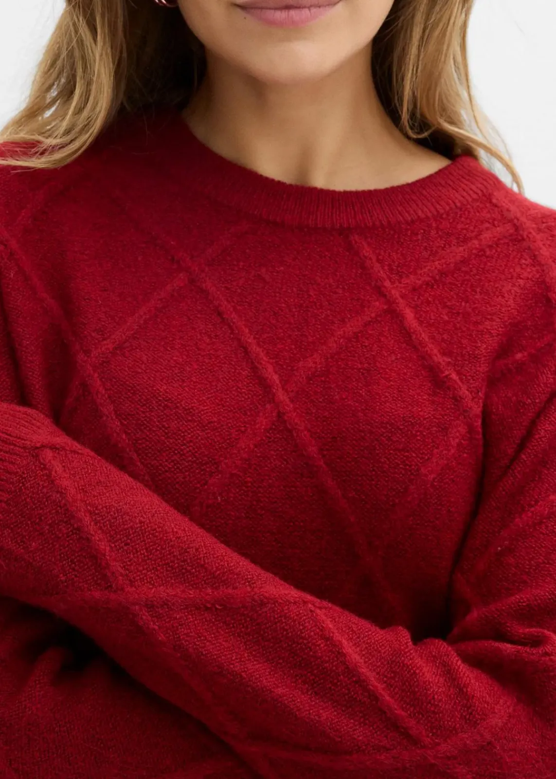 bonprix Bekleidung·Umstandsmode|Pullover & Strickjacken^Oversize-Pullover aus Zopfstrick abendrot