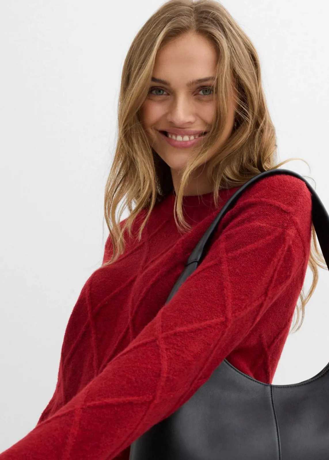 bonprix Bekleidung·Umstandsmode|Pullover & Strickjacken^Oversize-Pullover aus Zopfstrick abendrot