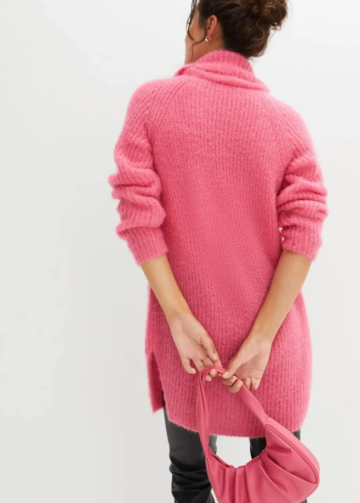 bonprix Bekleidung·Umstandsmode|Bekleidung·Jeans^Oversize-Rollkragenpullover pink