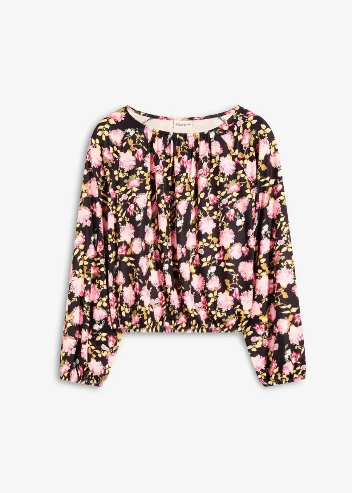 bonprix Shirts & Tops^Oversize-Shirt schwarz geblümt