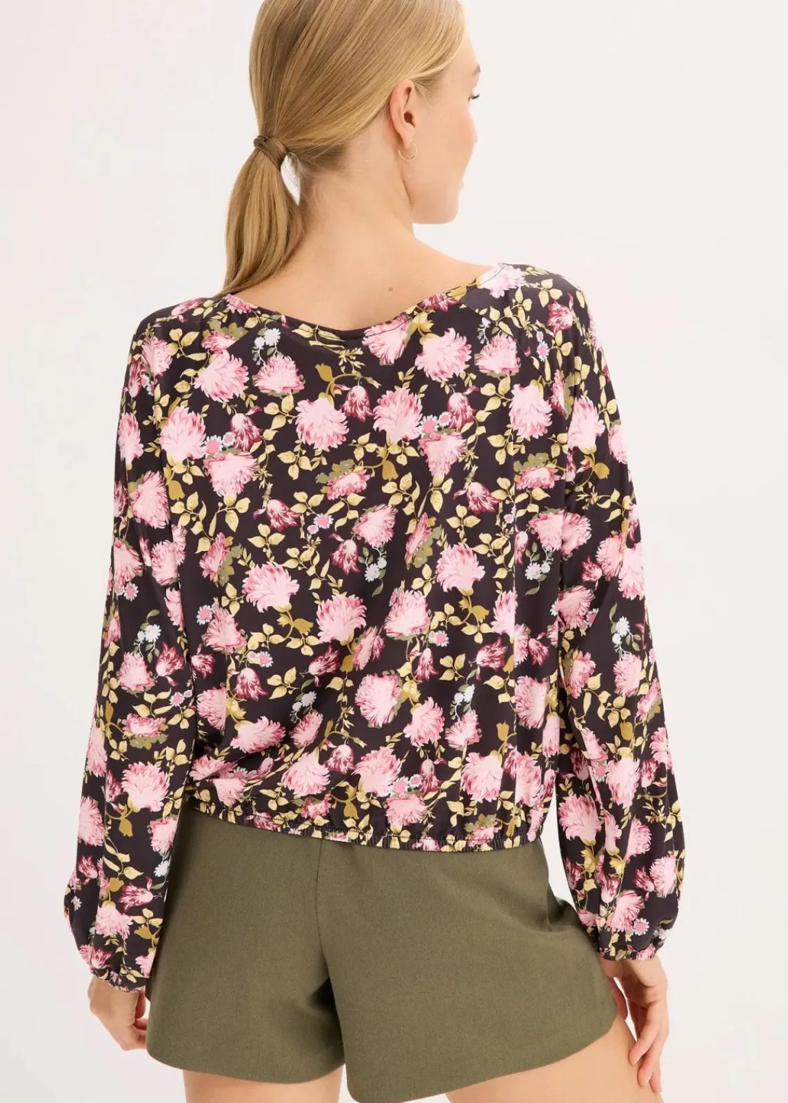 bonprix Shirts & Tops^Oversize-Shirt schwarz geblümt