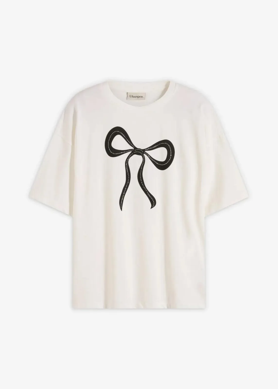bonprix Shirts & Tops|Nachhaltigere Materialien^Oversize-Shirt wollweiß bedruckt