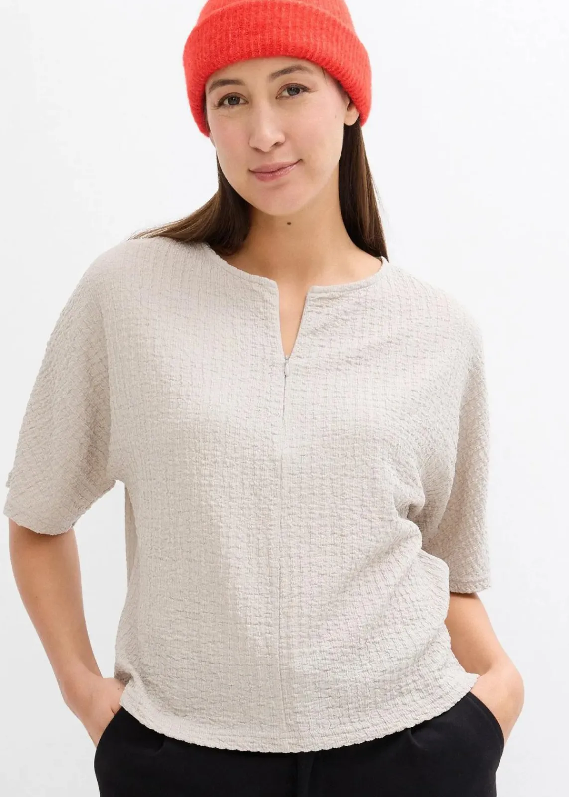 bonprix Shirts & Tops^Oversize-Shirt steingrau