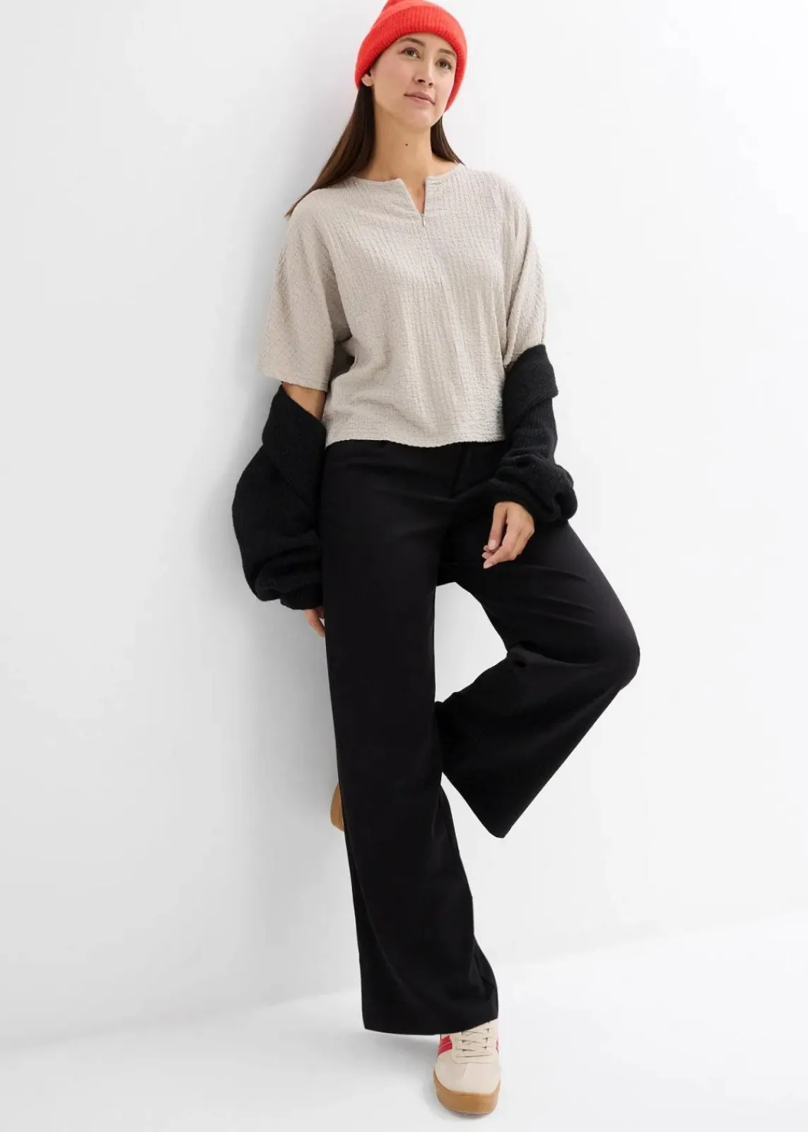 bonprix Shirts & Tops^Oversize-Shirt steingrau