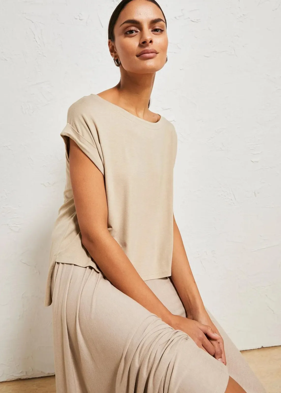 bonprix Shirts & Tops^Oversize-Shirt aus fließender Viskose sand