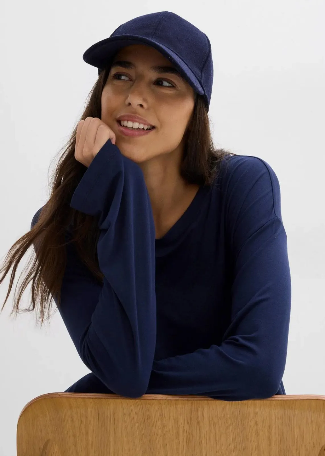 bonprix Shirts & Tops^Oversize-Shirt aus fließendem Viskose-Elasthan-Mix dunkelblau