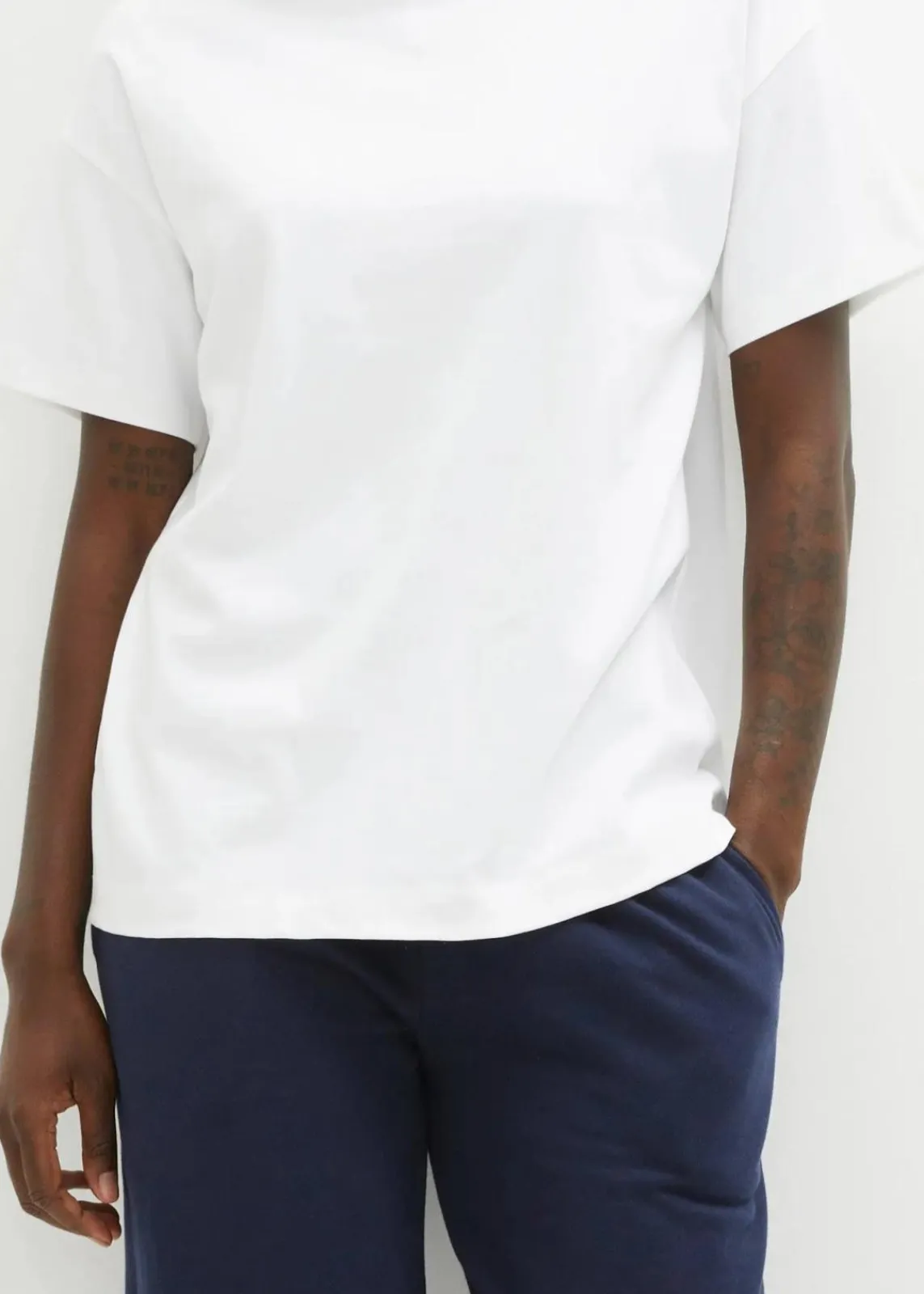 bonprix Bekleidung·Röcke|Basics^Oversize-Shirt aus reiner schwerer Bio-Baumwolle weiß