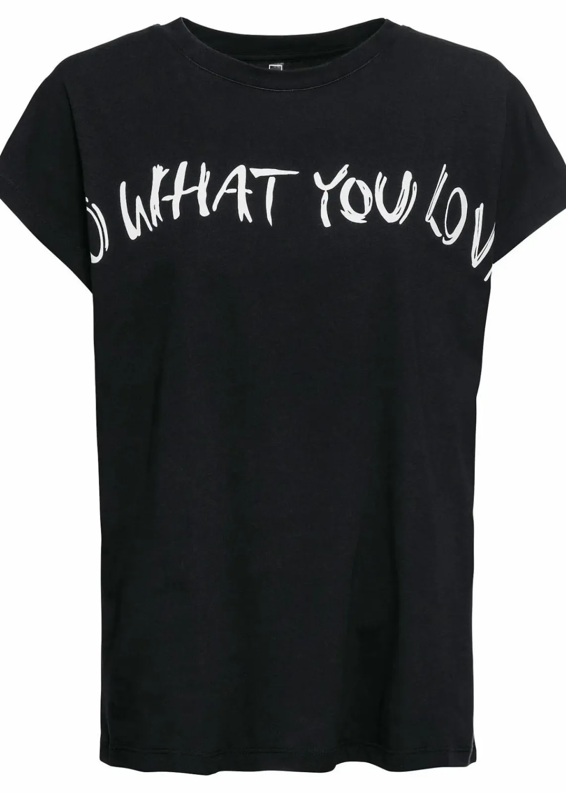 bonprix Nachhaltigere Materialien|Shirts & Tops^Oversize-Shirt aus reiner Bio-Baumwolle schwarz statement