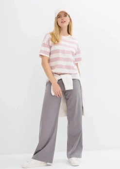 bonprix Basics|Shirts & Tops^Oversize-Shirt aus reiner Bio-Baumwolle mattrosa/wollweiß
