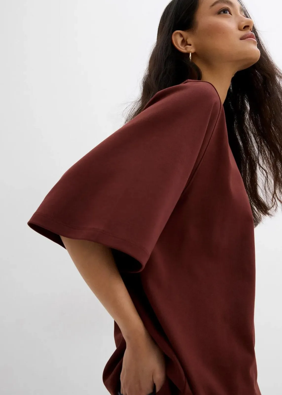 bonprix Shirts & Tops|Nachhaltigere Materialien^Oversize-Shirt aus reiner Bio-Baumwolle kaffeebraun