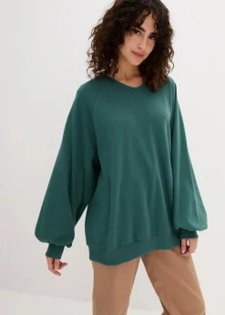 bonprix Shirts & Tops^Oversize-Shirt aus reiner Baumwolle mattgrün