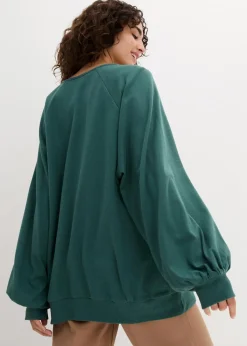 bonprix Shirts & Tops^Oversize-Shirt aus reiner Baumwolle mattgrün