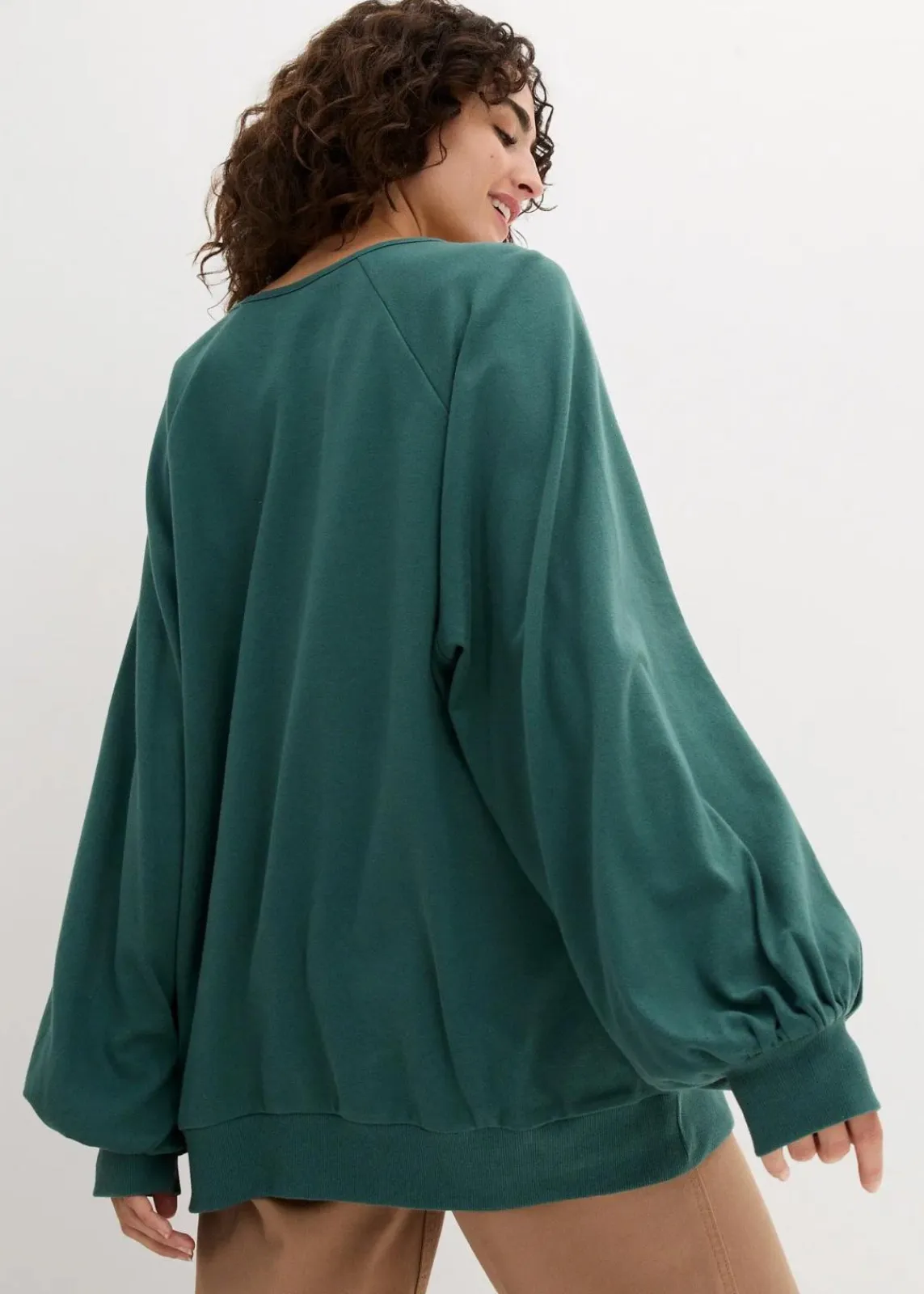 bonprix Shirts & Tops^Oversize-Shirt aus reiner Baumwolle mattgrün