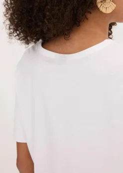 bonprix Nachhaltigere Materialien|Shirts & Tops^Oversize-Shirt aus reiner Bio-Baumwolle weiß