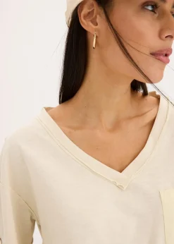 bonprix Shirts & Tops^Oversize-Shirt aus reiner Baumwolle natur