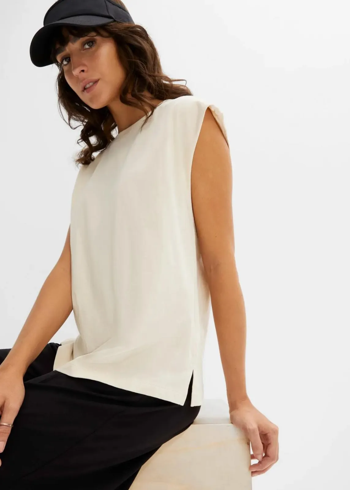 bonprix Bekleidung·Röcke|Basics^Oversize-Shirt aus reiner Bio-Baumwolle kieselbeige