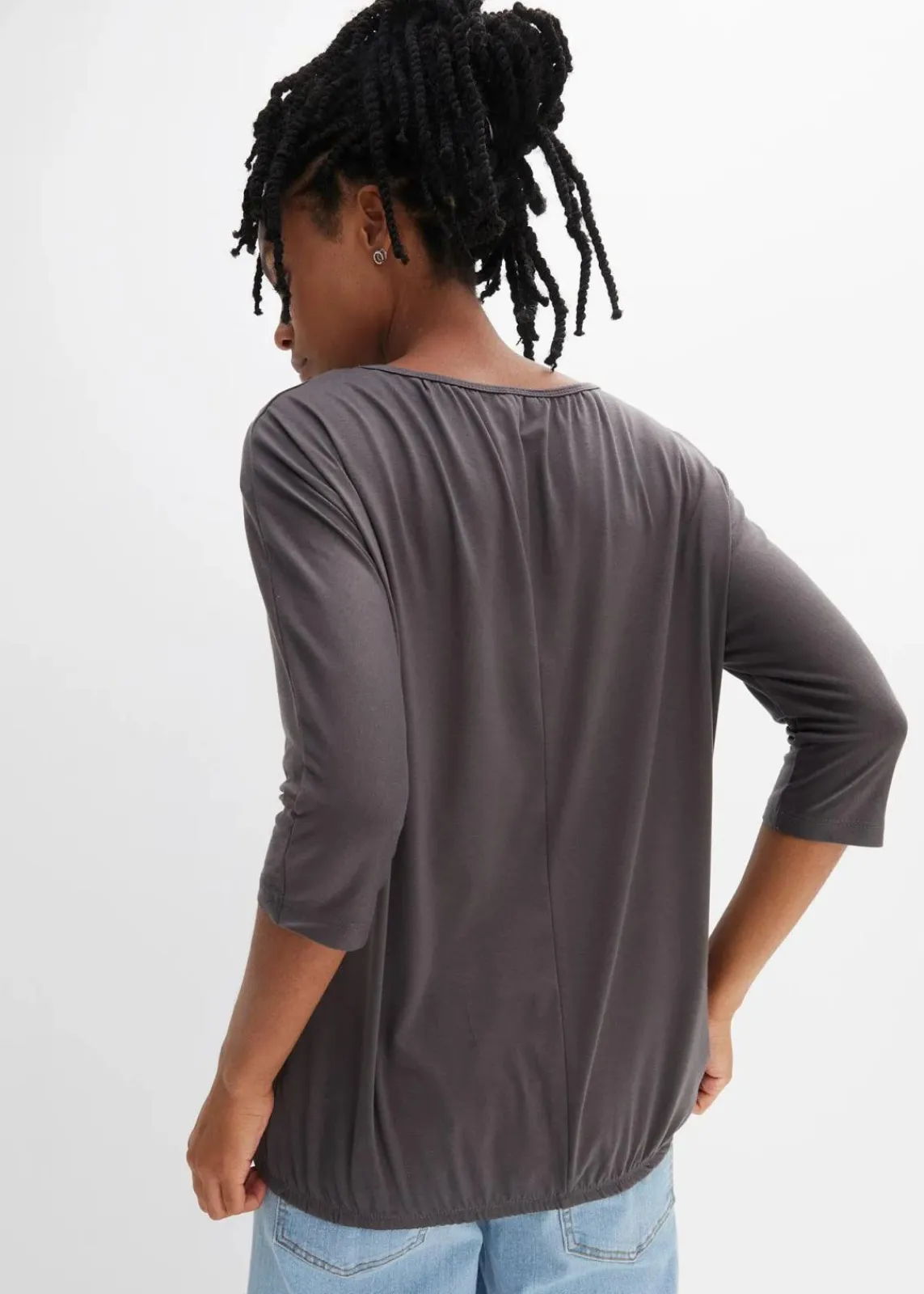 bonprix Shirts & Tops^Oversize-Shirt aus Viskose-Mix schiefergrau
