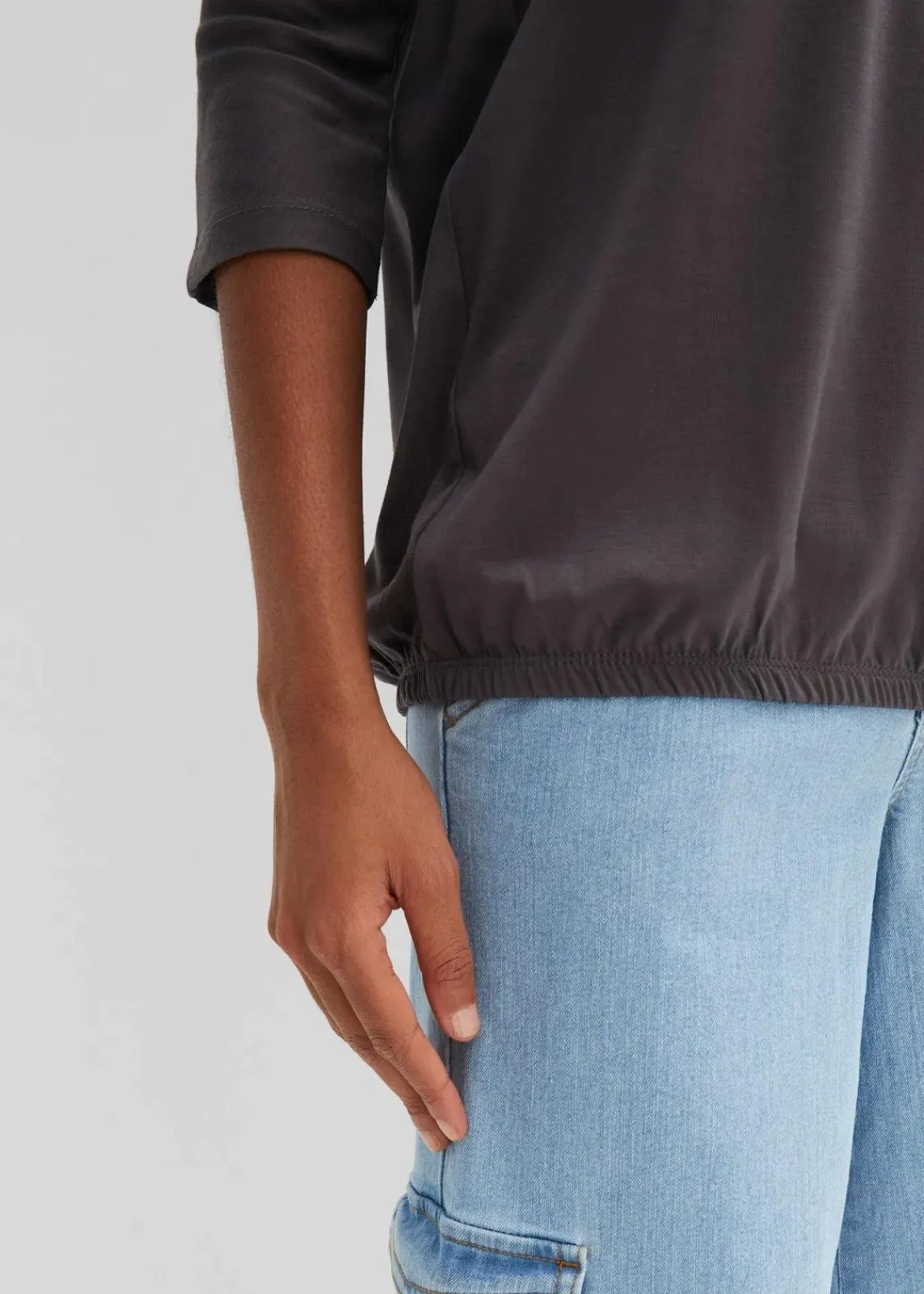 bonprix Shirts & Tops^Oversize-Shirt aus Viskose-Mix schiefergrau