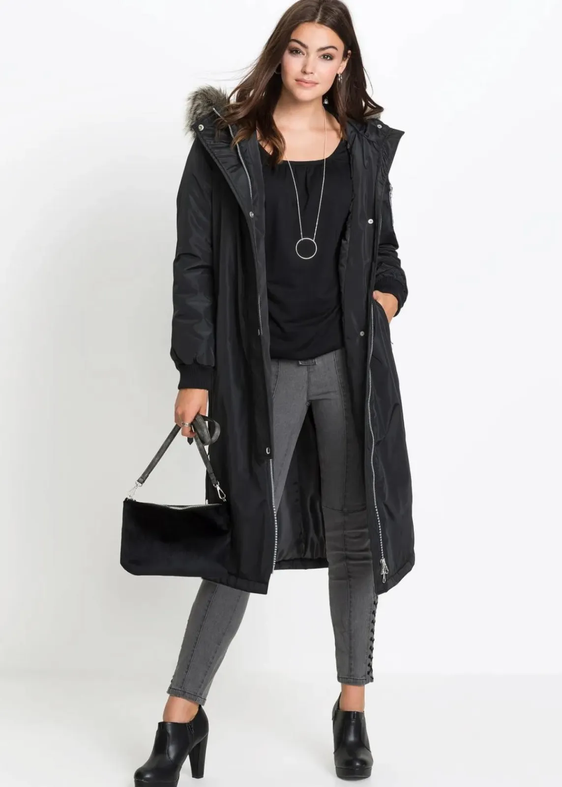 bonprix Shirts & Tops^Oversize-Shirt aus Viskose-Mix schwarz