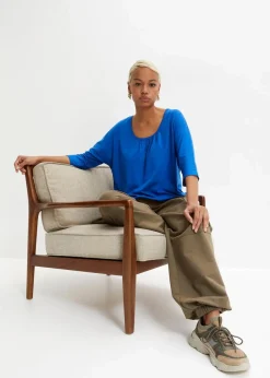 bonprix Shirts & Tops^Oversize-Shirt aus Viskose-Mix arktikblau