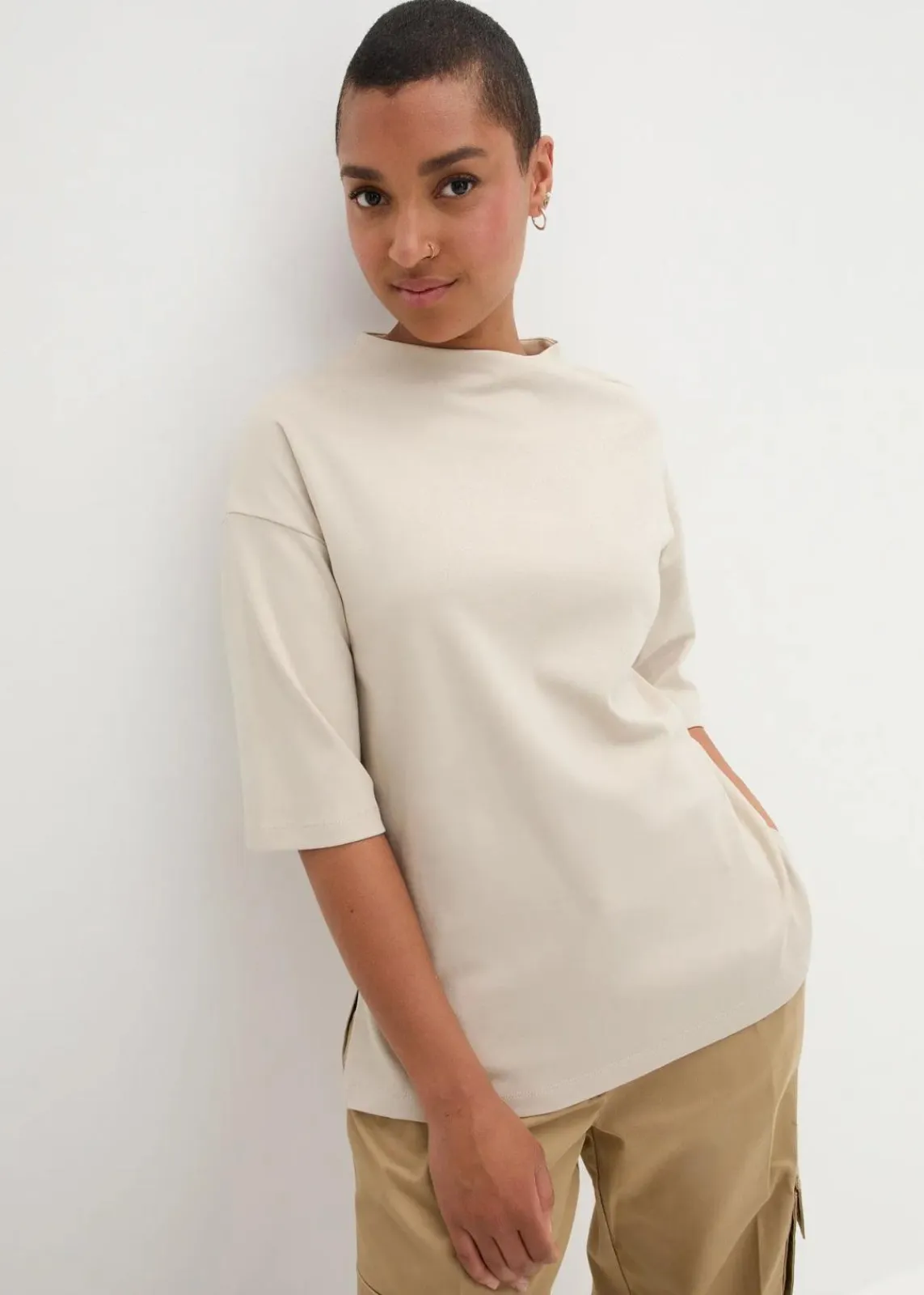 bonprix Shirts & Tops^Oversize-Shirt Shirt aus reiner Bio-Baumwolle kitt