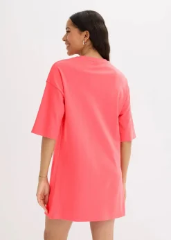 bonprix Bekleidung·Röcke|Bekleidung·Pullover & Strickjacken^Oversize-Shirtkleid aus schwerer Bio-Baumwolle helllachs