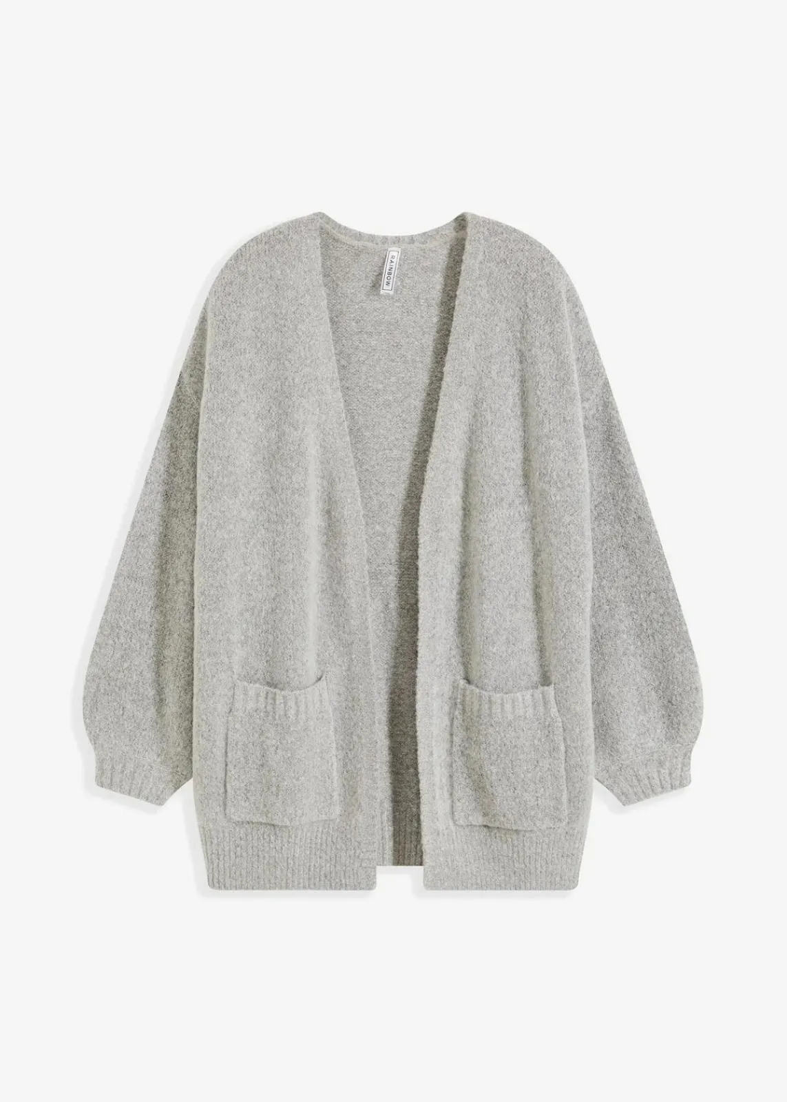 bonprix Bekleidung·Jeans|Pullover & Strickjacken^Oversize-Strickjacke hellgrau meliert