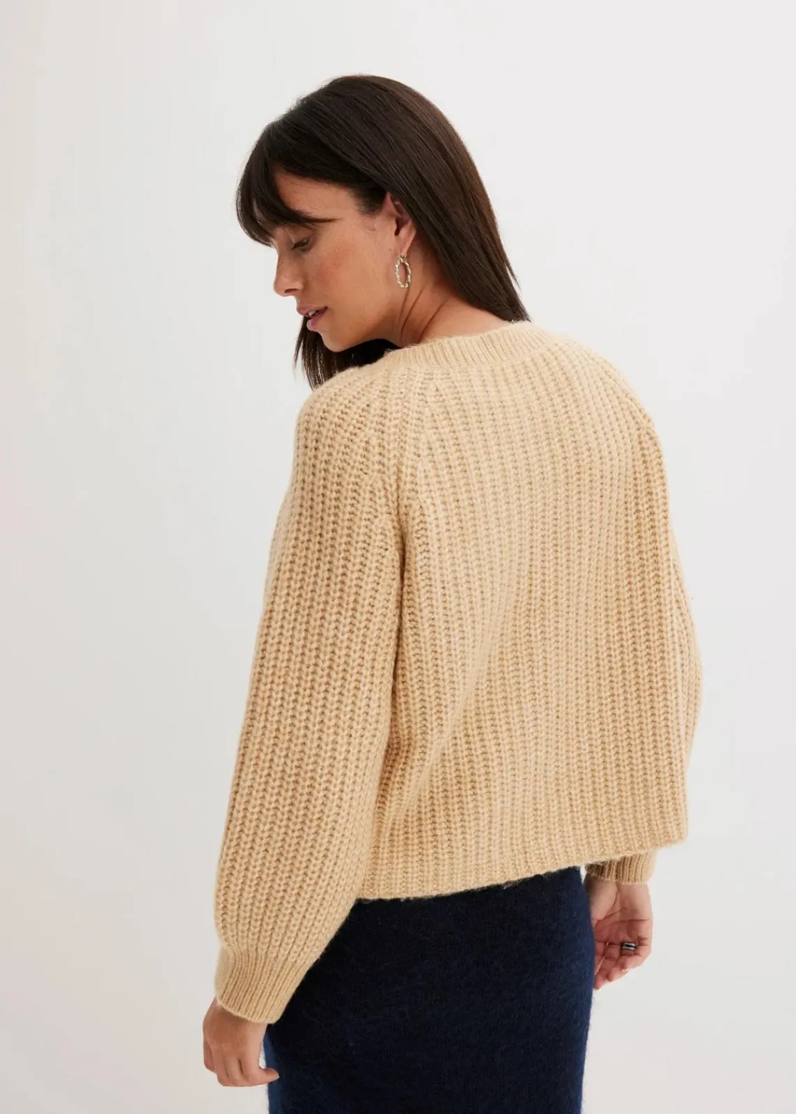 bonprix Bekleidung·Umstandsmode|Strickmode^Oversize-Strickjacke latte macchiato