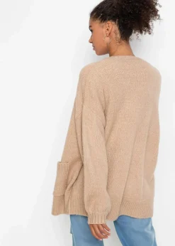 bonprix Strickmode|Pullover & Strickjacken^Oversize-Strickjacke new beige meliert