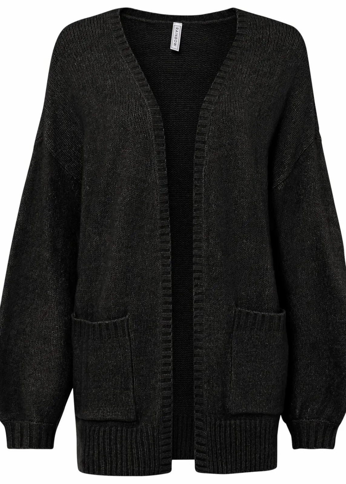 bonprix Strickmode|Pullover & Strickjacken^Oversize-Strickjacke schwarz
