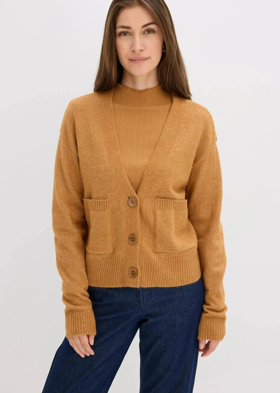bonprix Bekleidung·Umstandsmode|Strickmode^Oversize-Strickjacke haselnuss