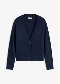 bonprix Bekleidung·Umstandsmode|Strickmode^Oversize-Strickjacke dunkelblau