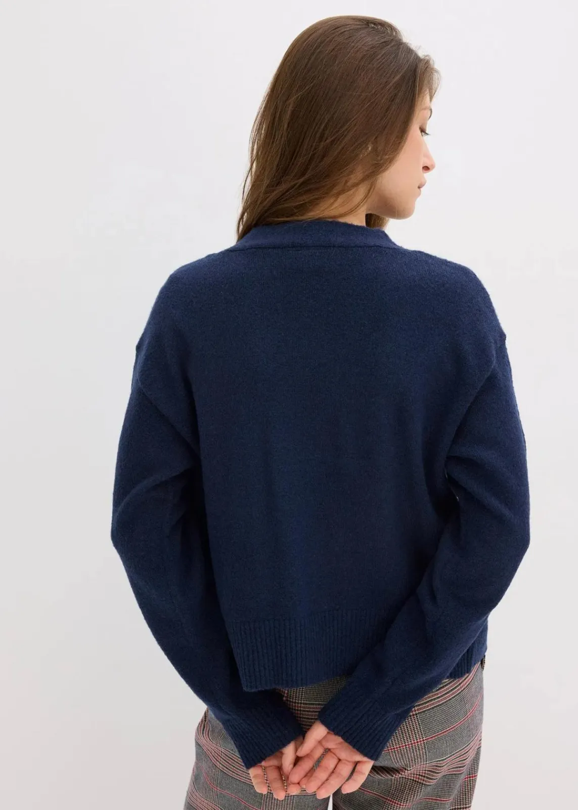 bonprix Bekleidung·Umstandsmode|Strickmode^Oversize-Strickjacke dunkelblau