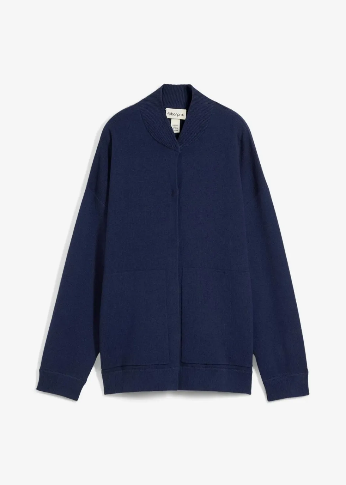 bonprix Bekleidung·Umstandsmode|Strickmode^Oversize-Strickjacke mit Merinowolle dunkelblau