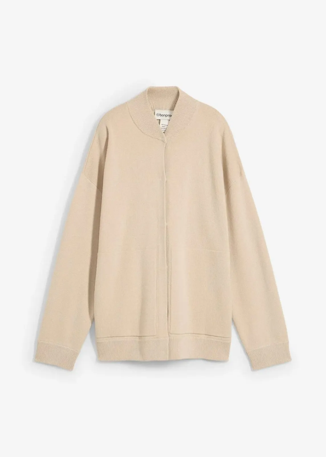 bonprix Bekleidung·Umstandsmode|Strickmode^Oversize-Strickjacke mit Merinowolle hellsand