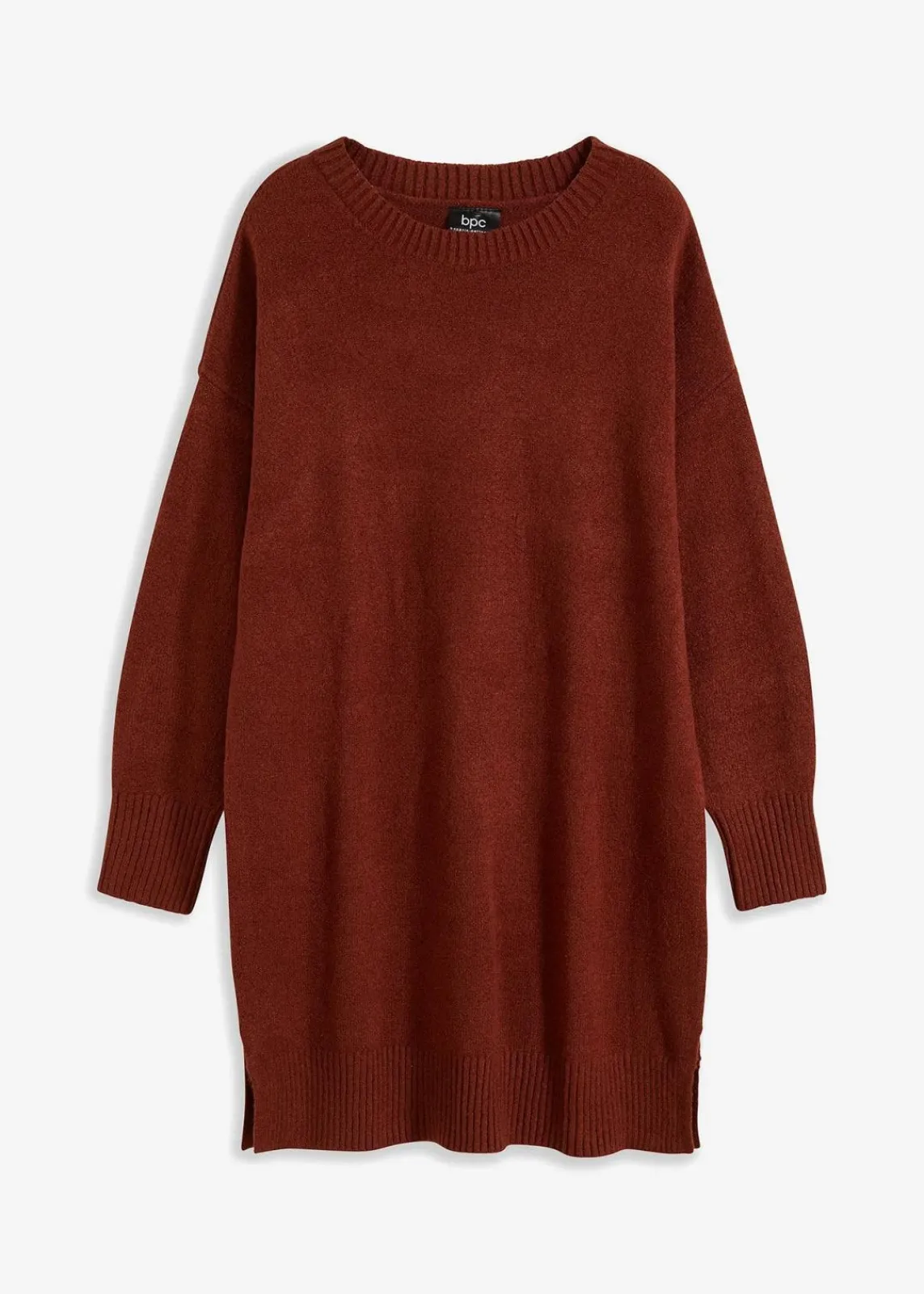 bonprix Kleider|Nachhaltigere Materialien^Oversize-Strickkleid mahagonibraun