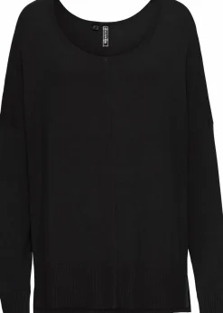 bonprix Bekleidung·Umstandsmode|Strickmode^Oversize-Strickpullover schwarz
