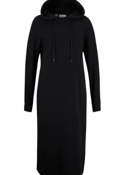 bonprix Bekleidung·Röcke|Bekleidung·Blusen & Tuniken^Oversize-Sweatkleid mit Kapuze schwarz